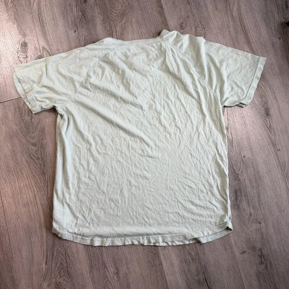 Y2K American Eagle Outfitters Shirt Mens XL Green Henley Lightweight Beach